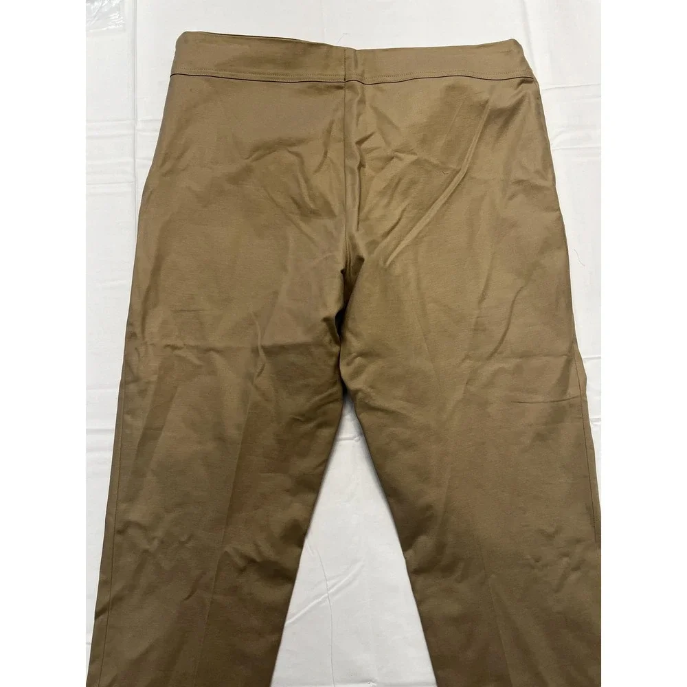 Ellen Tracy Pants Womens 10 Tan Khaki Stretch‎ Straight Leg Dressy Work